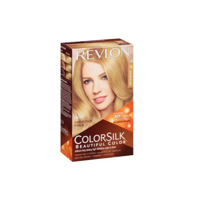 Revlon Colorsilk 74 Moyen Blond - Coloration Douce Kermatone