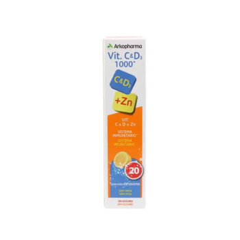 Arkopharma Vitamine C et D3 1000mg - Renforcez votre immunité | Kermatone