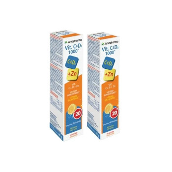 Arkopharma Vitamine C et D3 1000mg - Vitalité & Immunité | Kermatone