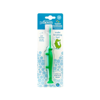 Brosse à dents Dr. Brown's Crocodile 1-4 ans - Kermatone