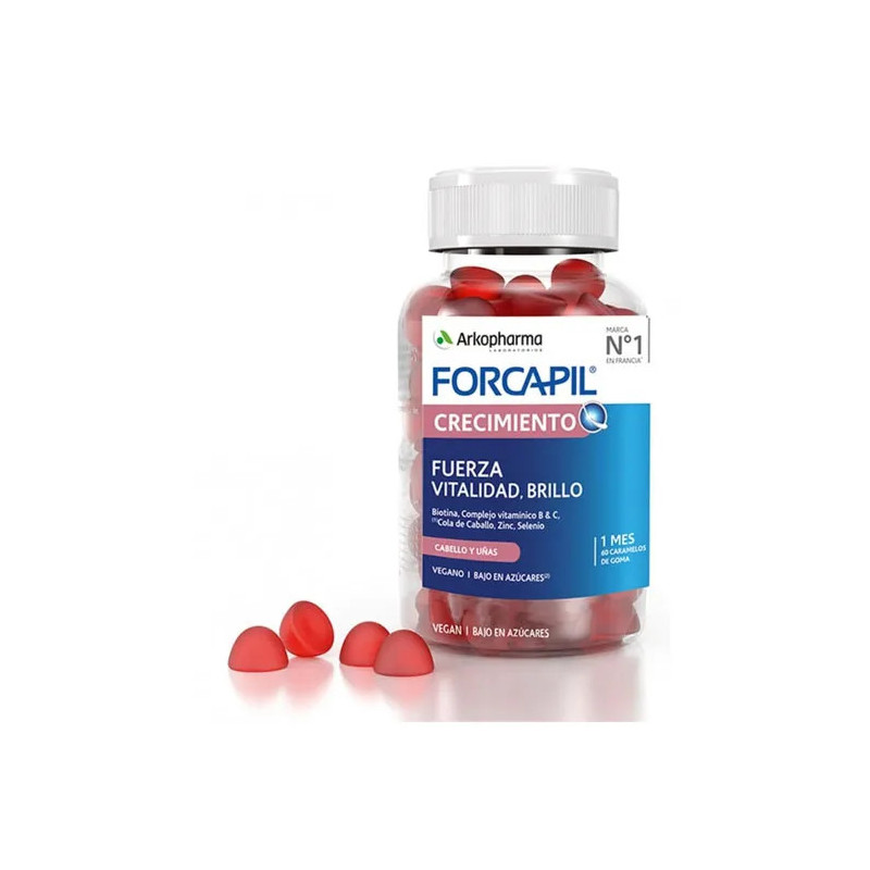 Arkopharma Forcapil Growth 60 Gummies - Cheveux forts & brillants | Kermatone