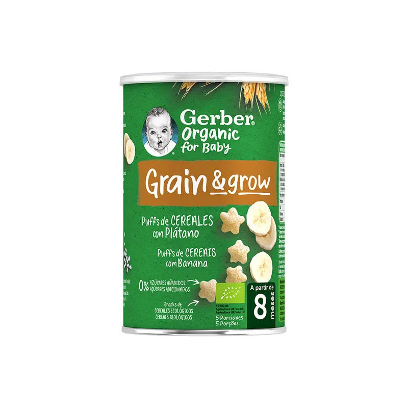 Céréales Soufflées Biologiques Banane Gerber - Alimentation Bébé Kermatone