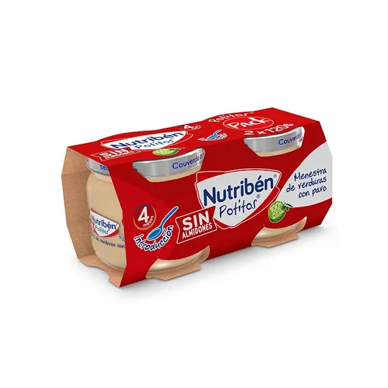 Nutriben Bipack Légumes et Dinde 120g - Alimentation Bébé Kermatone
