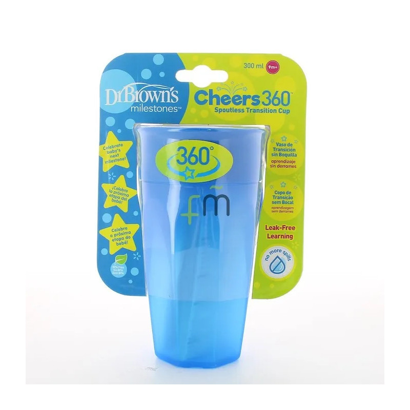 Gobelet 360 Sans Bec Verseur Bleu 300ml - Kermatone