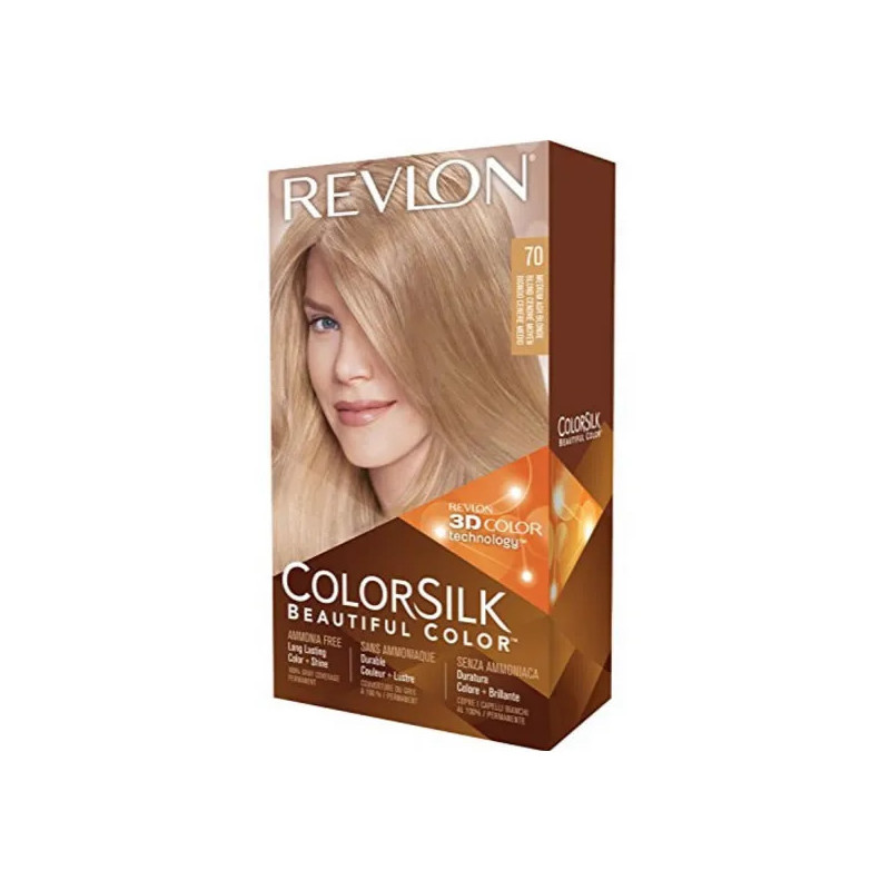 Revlon Colorsilk 70 Medium Ash Blonde - Teinture Capillaire Kermatone
