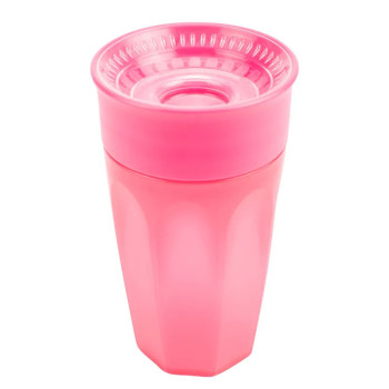 Gobelet 360 Sans Bec Verseur Rose Sans Poignée 300ml