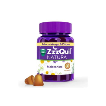 Mélatonine Vicks Zzzquil Natura - Sommeil paisible Kermatone