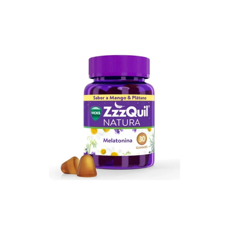 Mélatonine Vicks Zzzquil Natura - Sommeil paisible Kermatone