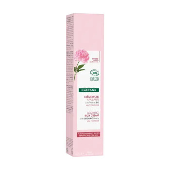 Crème Riche Klorane Pivoine 40ml - Hydratation Intense | Kermatone