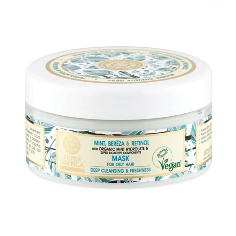 Masque Capillaire Menta Abedul Rétinol - Cheveux Gras | Kermatone