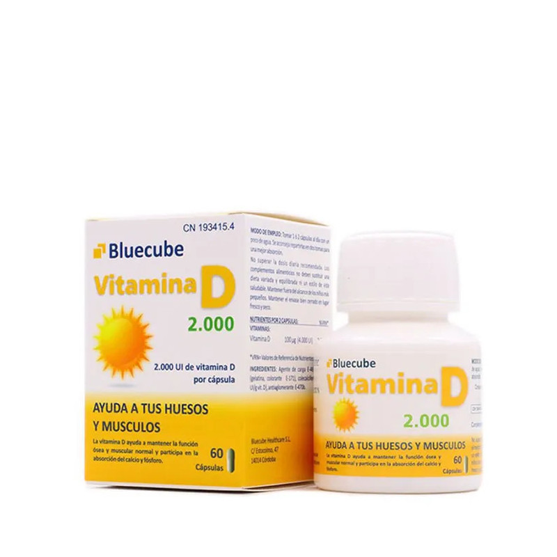 Achetez Bluecube Vitamine D 2000 - Capsules Vitalité | Kermatone