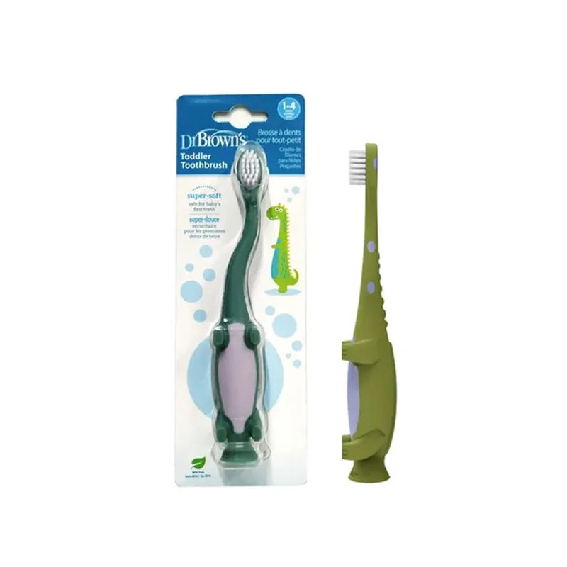 Brosse à dents Dr. Brown's Dinosaure 1-4 ans | Kermatone