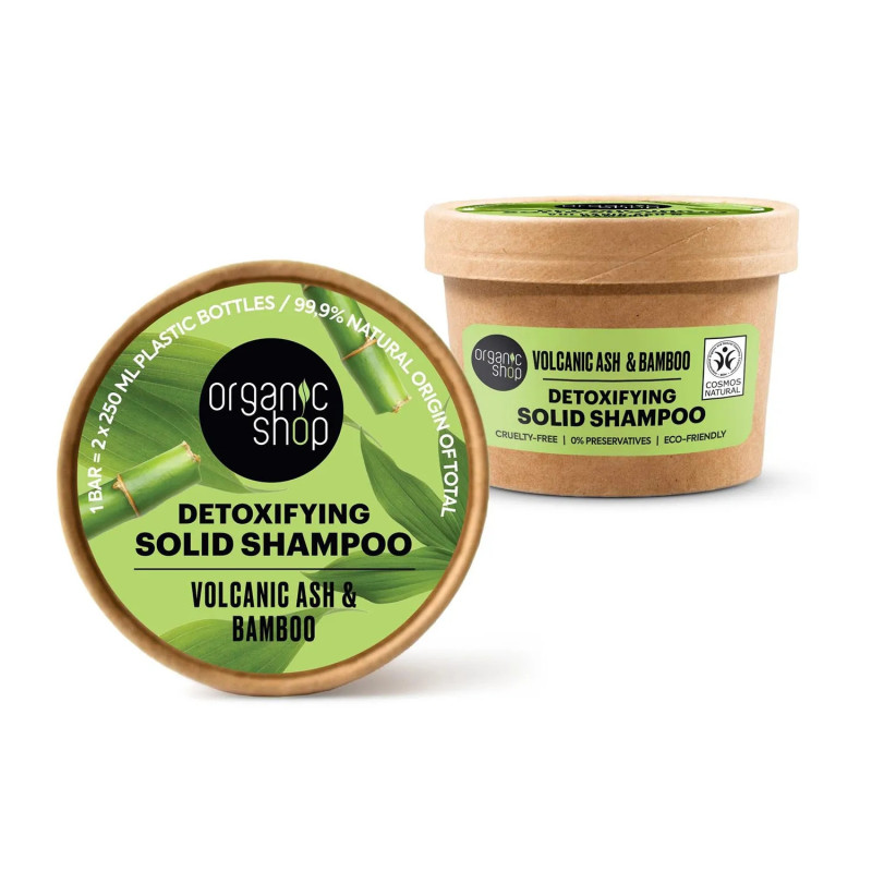 Organic Shop Champú Sólido Detoxifiant Cendres Volcaniques | Kermatone