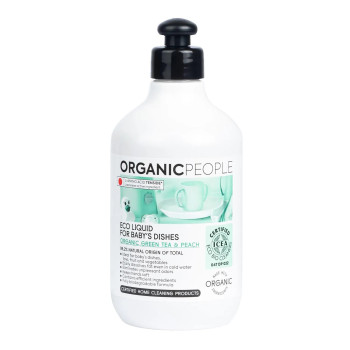 Liquide Éco Thé Vert & Pêche pour Bébé – Organic People Kermatone