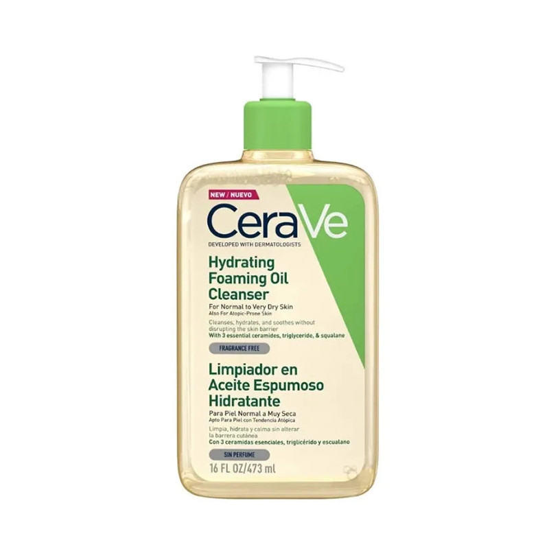 CeraVe Huile Moussante Démaquillante - Peau Hydratée | Kermatone
