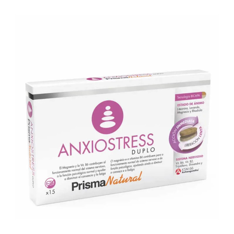 Prisma Natural Anxiostress Duplo 15 Comprimés - Kermatone