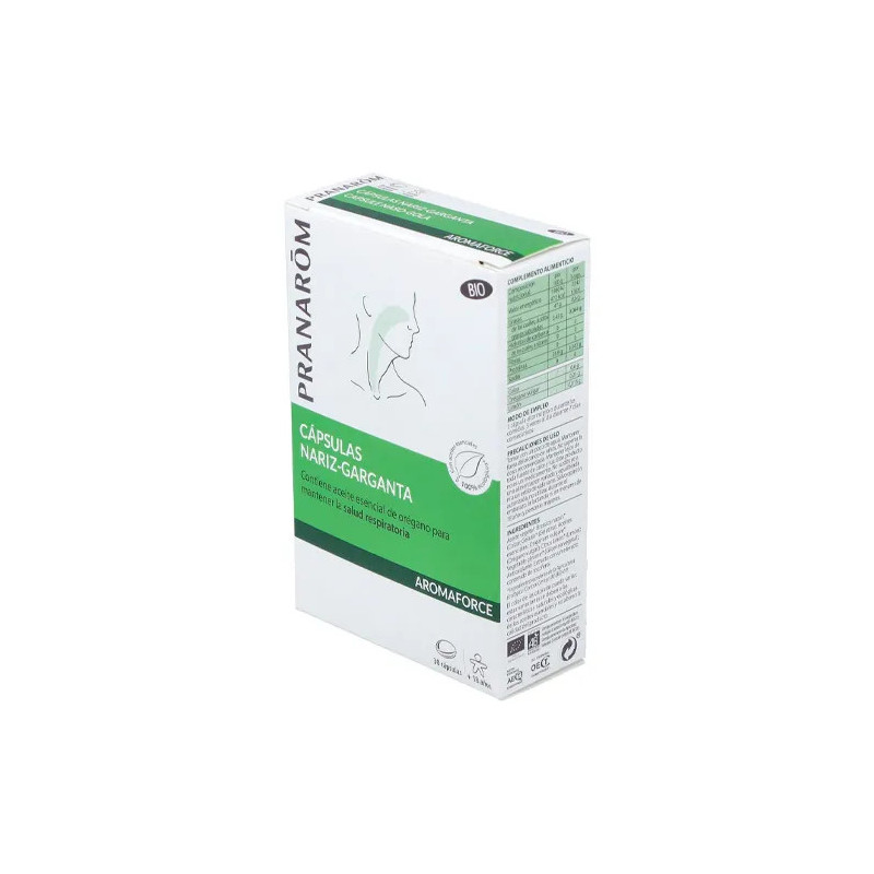 Soutien Respiratoire Pranarôm Aromaforce Nez et Gorge - Kermatone