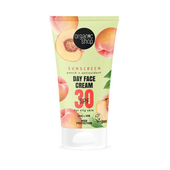 Organic Shop Peach Crema Facial SPF30 - Protection & Hydratation | Kermatone