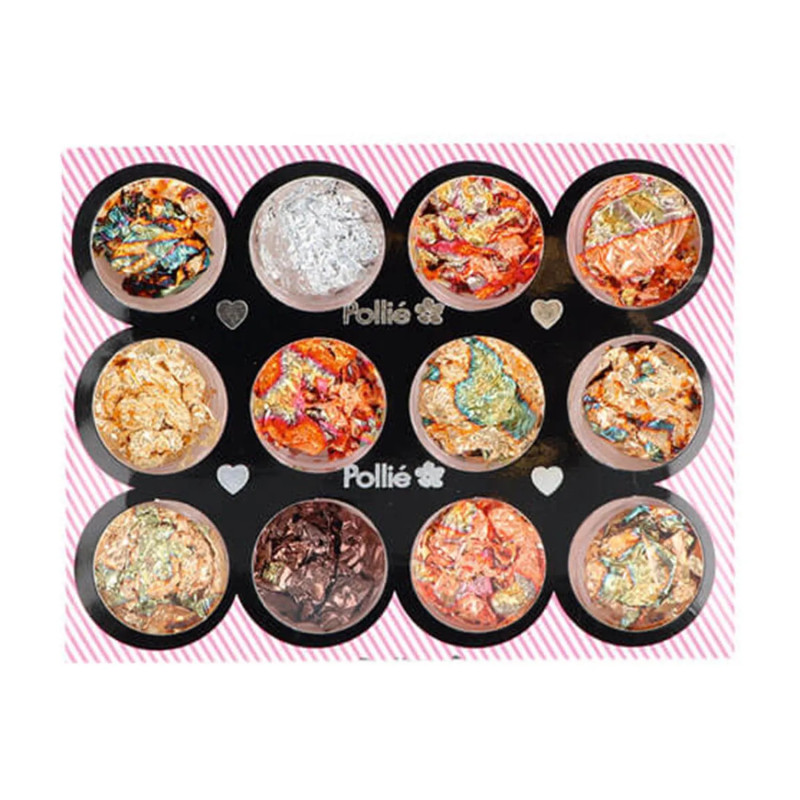 Eurostil Pan De Oro Nail Art Set - 12 Couleurs | Kermatone