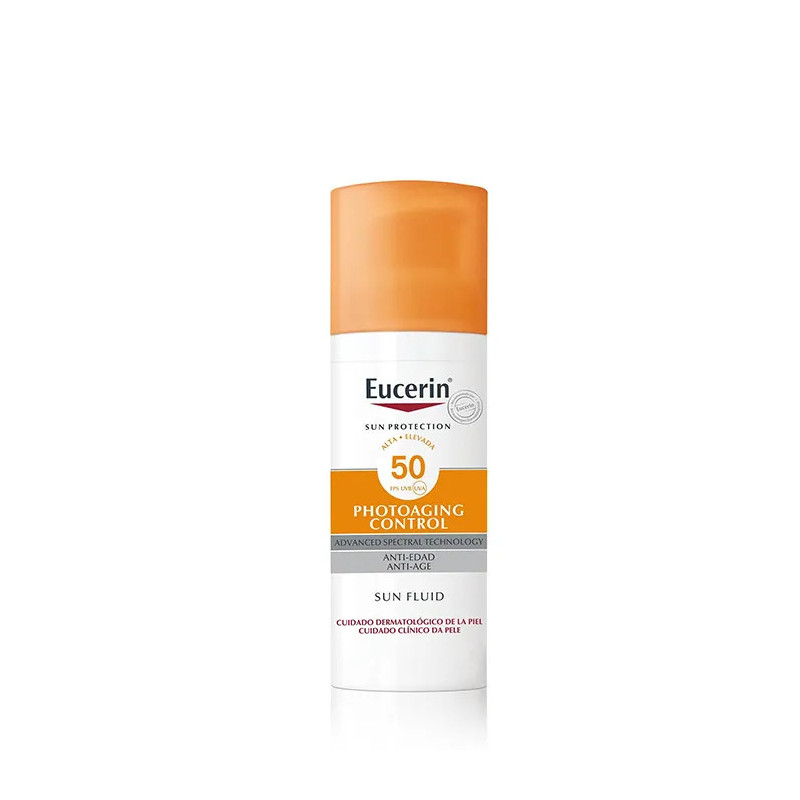 Eucerin Sun Fluide Anti Âge Visage 50ml - Protection Solaire Efficace | Kermatone