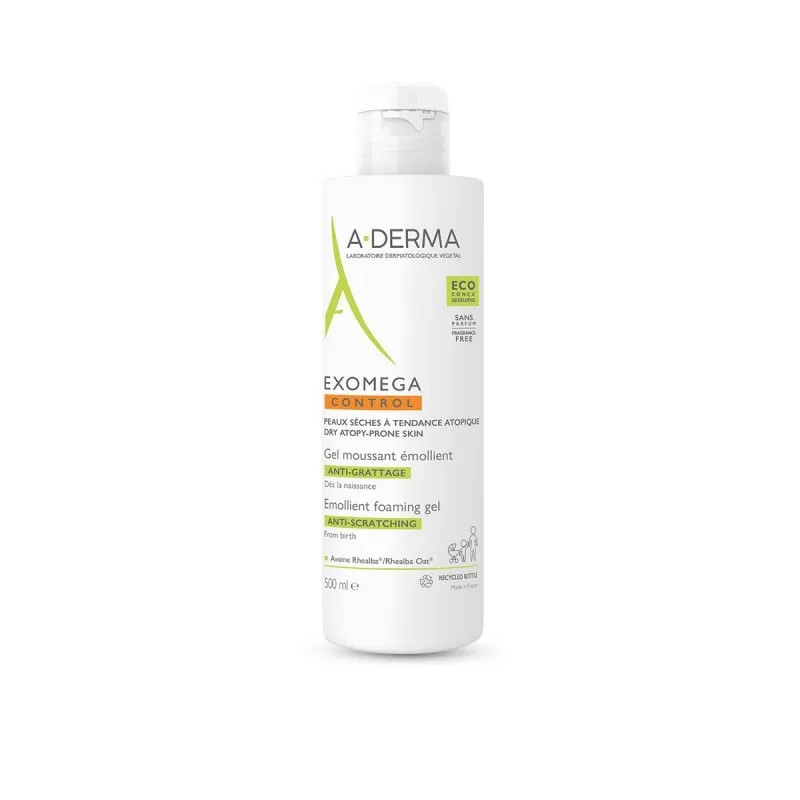 A-Derma Exomega Control Gel Moussant Émollient – Soin Douceur 500ml