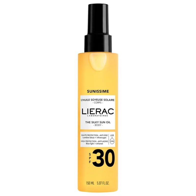 Lierac Sunissime Huile Solaire Corps SPF30 - Protection et Brillance | Kermatone