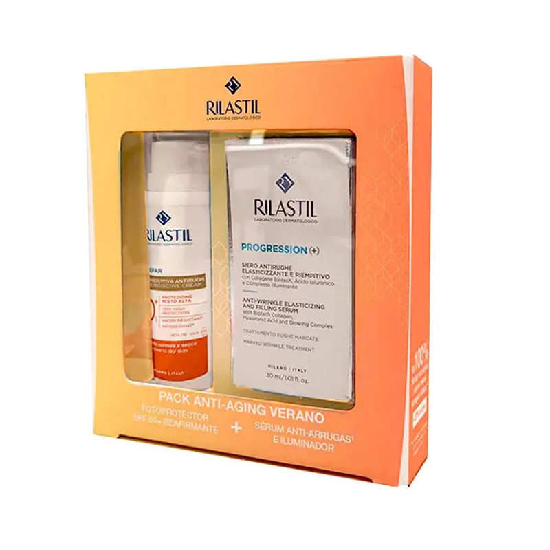 Rilastil Pack Age Repair Spf50 50 ml + Sérum Progression 30 ml Coffret 2 Pièces