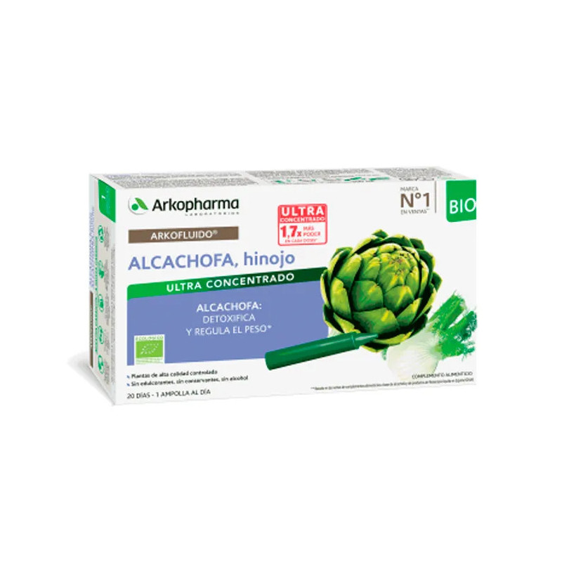Arkopharma Arkofluido Artichauts-Fenouil 20 Ampoules Buvables