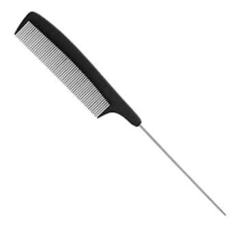 Peigne Pro Eurostil Carbon Métal - Coiffage Parfait | Kermatone