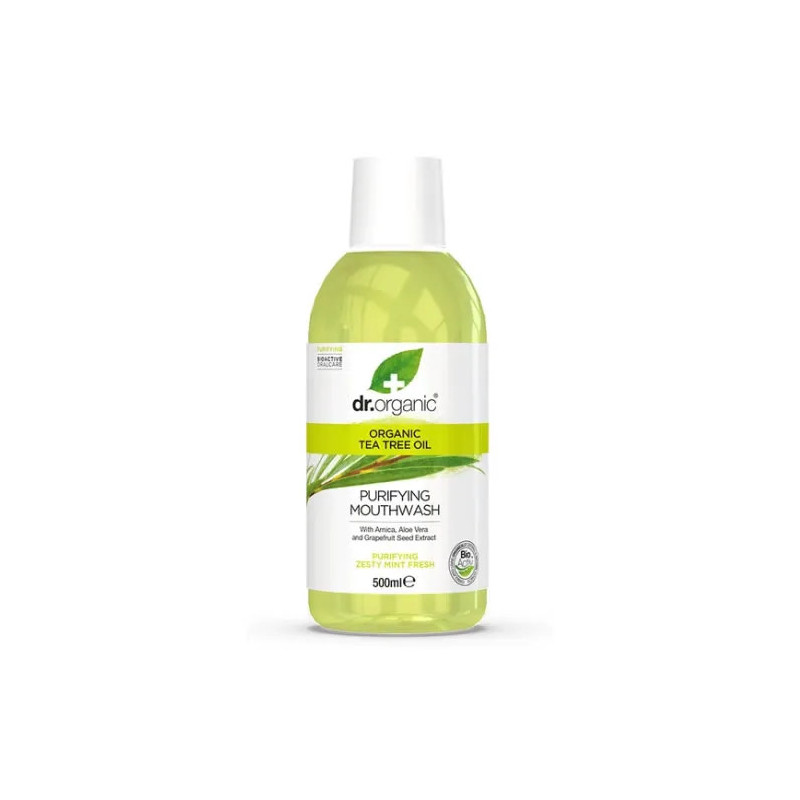 Bain de bouche Dr Organic Tea Tree - Hygiène parfaite | Kermatone