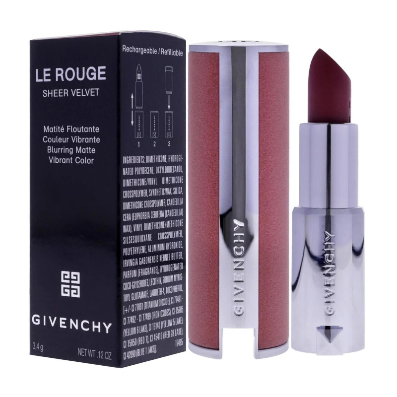 Givenchy Le Rouge Sheer Velvet N 16 Nude Boisé - Rouge à Lèvres Velouté | Livraison Rapide