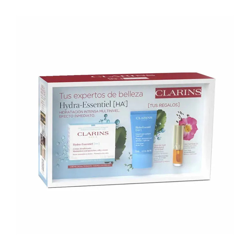 Clarins Hydra-Essentiel Crème Visage Désaltérante 50ml Coffret 3 Produits