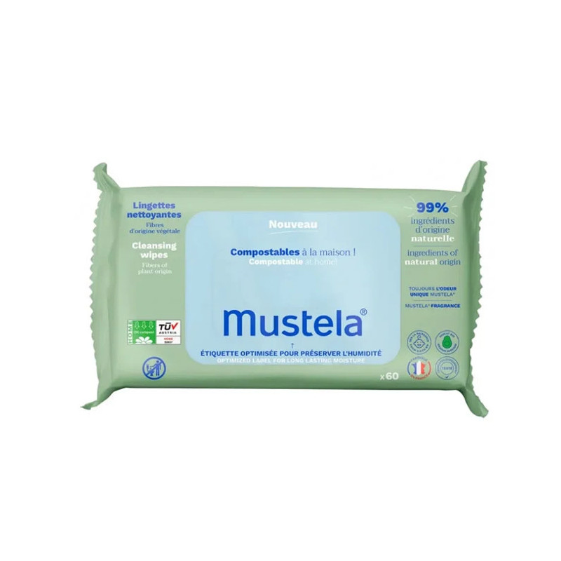 Mustela Toallitas Limpiadoras Con Aguacate 60 Unidades