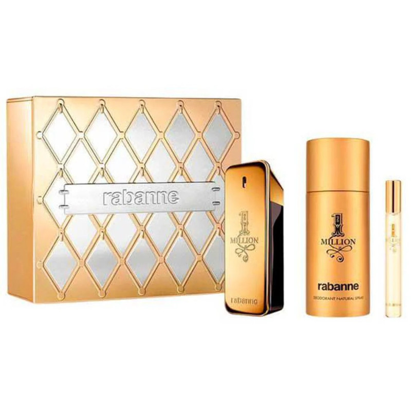 Paco Rabanne 1 Million Eau De Toilette 100ml + Déodorant 150ml + Eau De Toilette 10ml