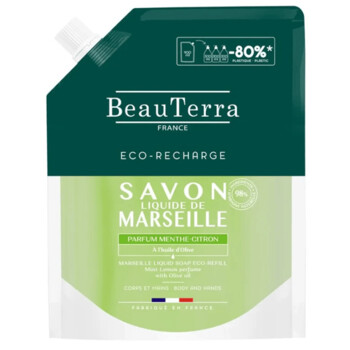 Beauterra Marseille Jabón Menta-Limón Recarga 900ml