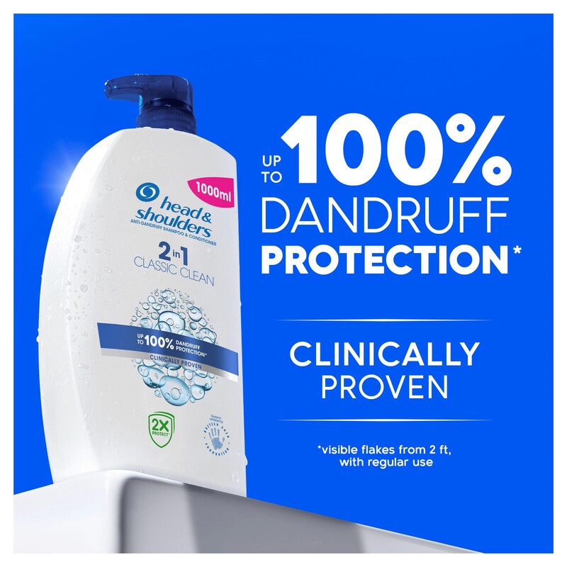 Head and Shoulders H y S Clásico 2en1 Champú Anticaspa 1000ml