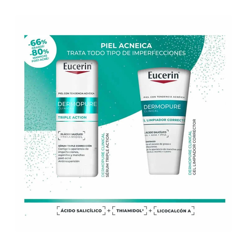 Eucerin Dermopure Triple Action Serum 40ml Coffret 2 Produits
