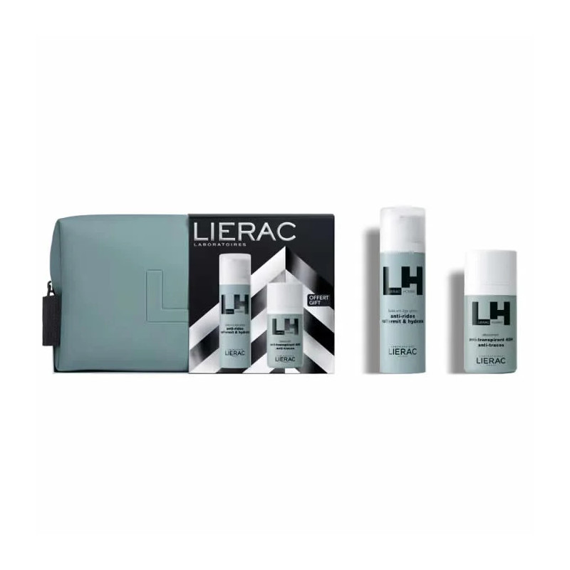 Lierac Homme Fluide Anti Age Global 50ml Coffret 3 Produits