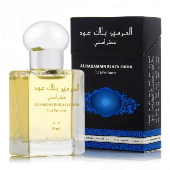 Al Haramain Black Oudh Perfume Puro 15ml - Parfum Envoûtant | Kermatone