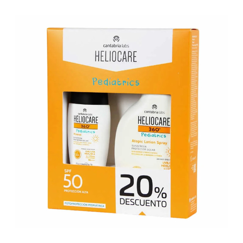 Heliocare Pediatrics Atopic Lotion Spray Spf50 250ml Coffret 2 Produits