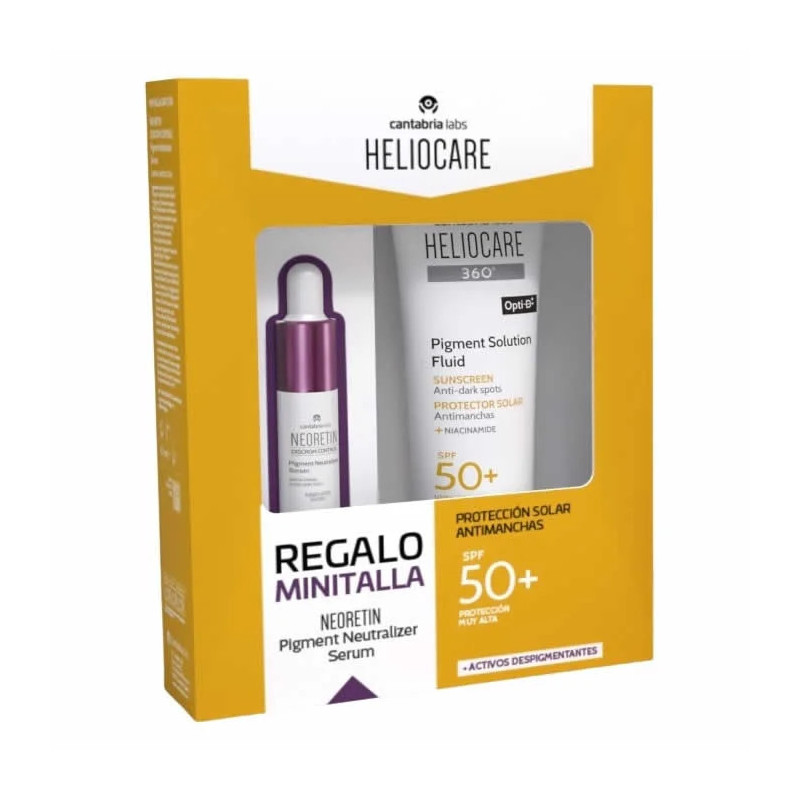 Heliocare 360 Opti D Pigment Solution Fluid Spf50+ 50ml Coffret 2 Produits
