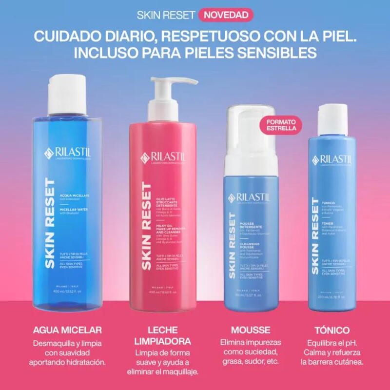 Rilastil Skin Reset Milky Oil Démaquillant et Nettoyant 400ml