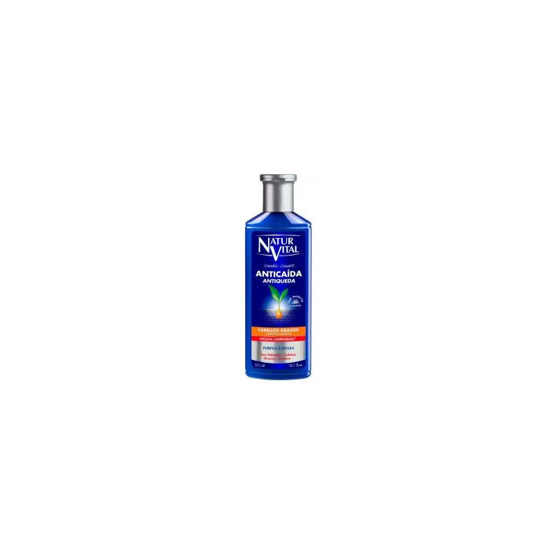 Shampooing Anti-Chute Naturvital - Cheveux Gras 300ml | Kermatone