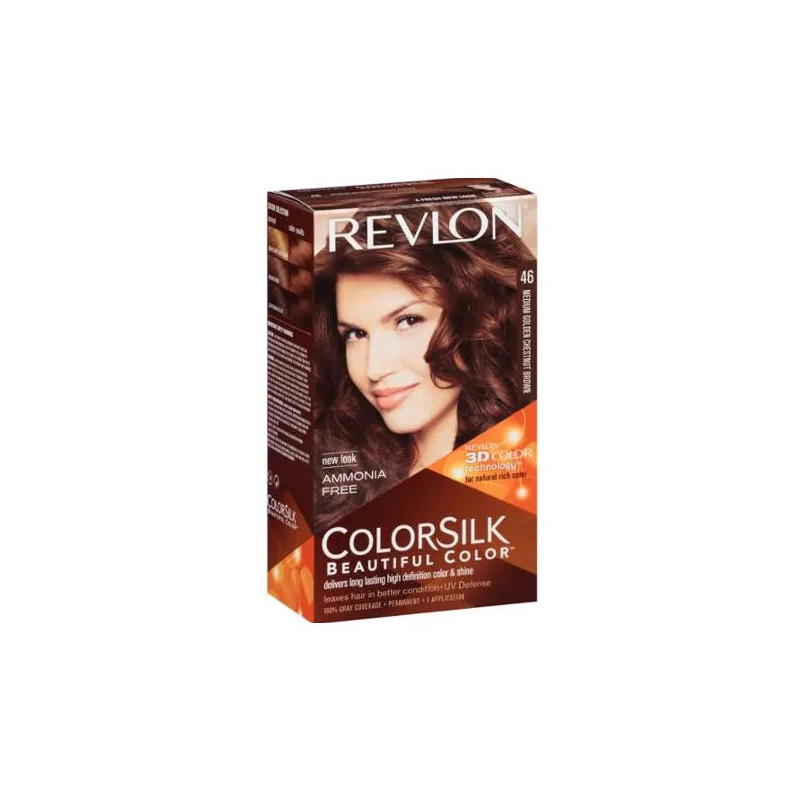 Revlon Colorsilk Sans Amoniaque 46 Medium Golden Chestnut Brown 