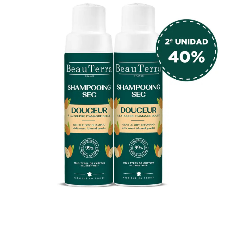 Beauterra - Shampoing sec doux Set coiffure - Pack de 2 x 50g