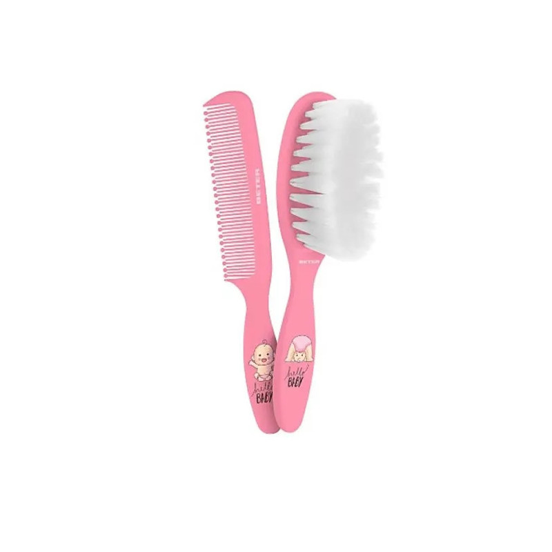 Beter Baby Brush And Comb Set Pink | BETER