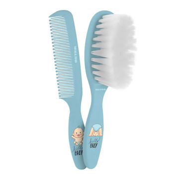 Beter Baby Brush And Comb Set Blue - Brosserie Bébé