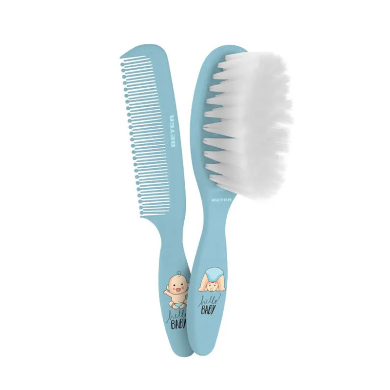 Beter Baby Brush And Comb Set Blue - Brosserie Bébé