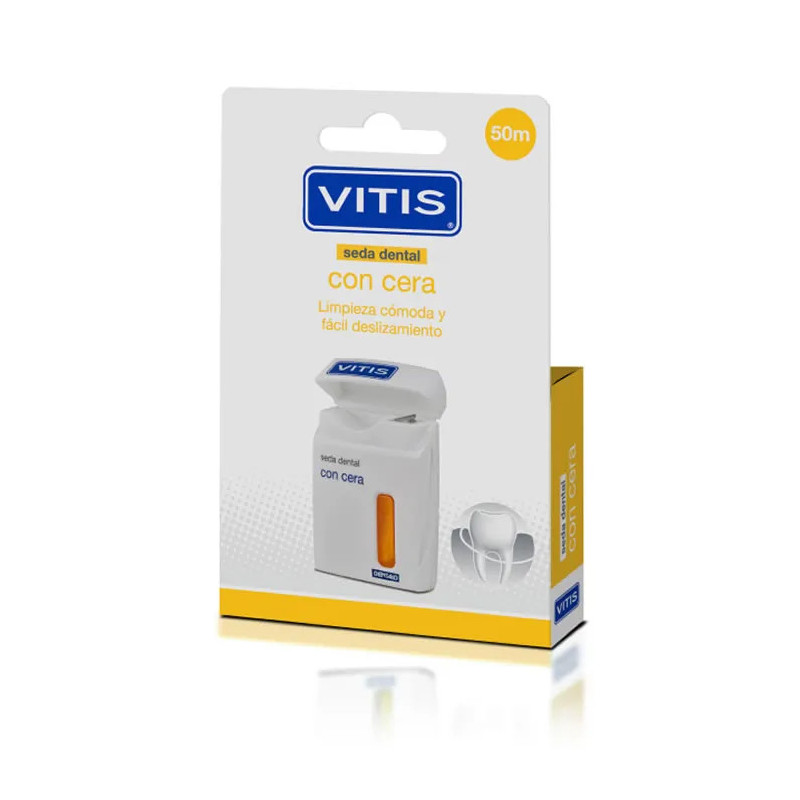 Vitis Waxed Dental Floss 50mt - Fil dentaire ciré