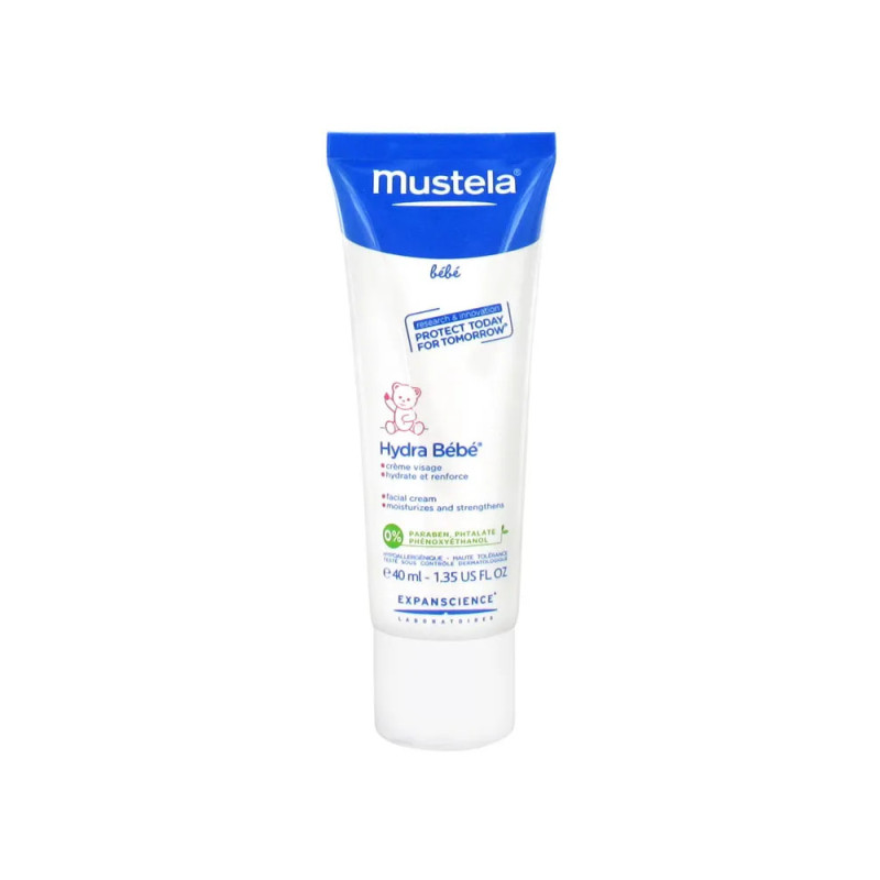 Mustela Hydra Bébé Crème 40ml - Peau douce et hydratée